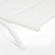 Cleopas white - white aluminum sunbed with wheels