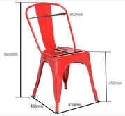 New bristol black iron chair cm51x43h84