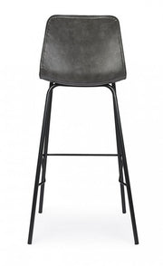 Kyra anthracite leatherette vintage steel bar stool 39 x 44 x 103.5 cm