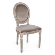 2x Tortora chair in classic style upholstered wood
