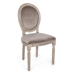 2x Tortora chair in classic style upholstered wood