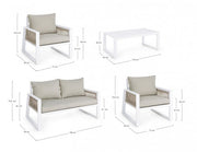 Captiva white garden lounge set