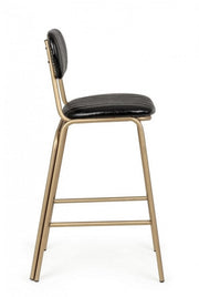 Addy black vintage bar stool 41x51x100h cm