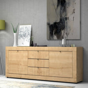 Sideboard with two doors and three drawers Oak OCEAN 210x45x h85 cm