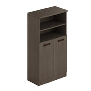 Mud multipurpose shoe cabinet in melamine wood 2 doors and 4 compartments (2 internal and 2 open) h130x71x38