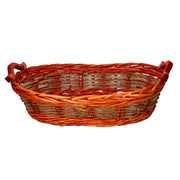 Oval honey wicker basket cm50x38h13