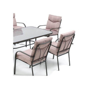 Dining set Anthracite beige chair cushions MADAGASCAR