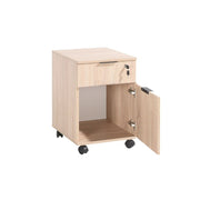 Office chest of drawers with wheels color sonoma 41x41xh.61 cm