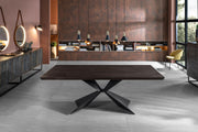 Extendable table with heat-treated oak veneered top 200/300x100x76h cm