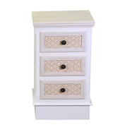 Lausanne wooden cabinet 3 cream drawers cm37x30h64