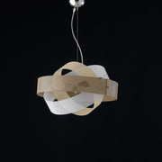 Modern suspension lamp Tortora Bianco 2 lights diameter 47x h13 cm