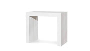 Audace white larch extendable console table