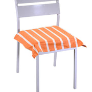 Square orange striped pop cushion cm40x40h4