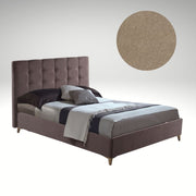 Clup Monaco container double bed in dove gray fabric