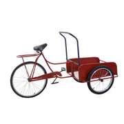 Red metal bicycle cm187x79h95