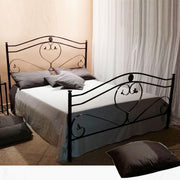 Wrought iron double bed with Black Gold footboard GINESTRA 170x202x h131.5 cm