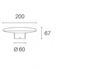 Aluminum Die-Cast Testapalo with Opal Thermoplastic Diffuser - 18W - 2156 Lumens - Natural Light - IP65 Graphite