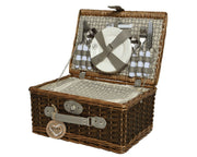 Rustic Brown Picnic Suitcase Set