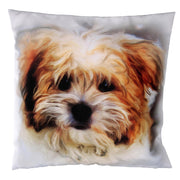 Fabric cushion with white dog cm43x43