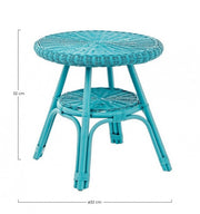Alliss blue rattan coffee table D52