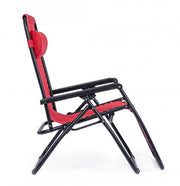 Martin red deck chair for outdoor use