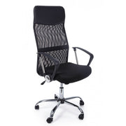Dakar faux leather office armchair with black armrests