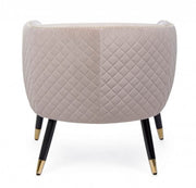 Beige atmosphere style upholstered armchair