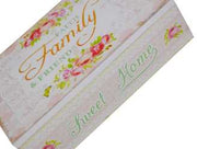 Rectangular black wooden tea box cm29x10h6
