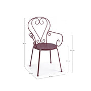 Etienne Bordeaux stackable chair with armrests
