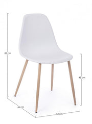 4x Mandy Chair White