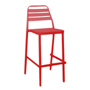 Las Vegas red aluminum bar stool