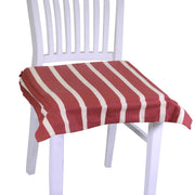 Pop chair cushion with bordeaux cream stripes, squared cm40x40h4