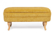 Openable ocher chenille container bench cm 102