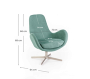 Swivel armchair 72x64x85 cm