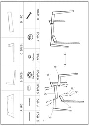 Rectangular wooden table 120x80x74h cm