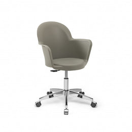 Gora concrete gray office armchair with chromed base