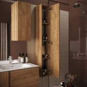 Salemi suspended bathroom column 26x138h in mercure oak