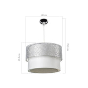 Polo MDL2355 pendant lamp in gray fabric