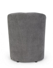 Armchair in wood and Anthracite fabric BELIZE 64,5x63x h76 cm