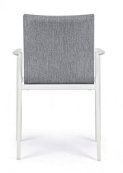 Stackable white gray outdoor garden chair