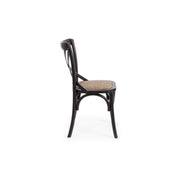 Retro Black Elm Cross chair