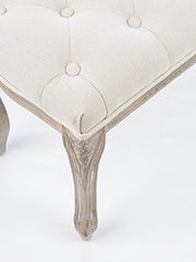 Mathilde classic bench in natural fabric