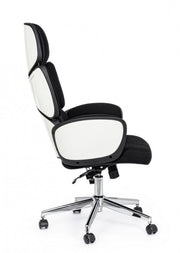 Armstrong upholstered black-white office armchair