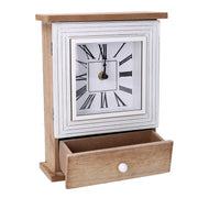 Brown wooden clock cm18,5x7h24
