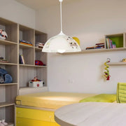 Lamp for bedroom Mufi MDL4164 white glass with drawings