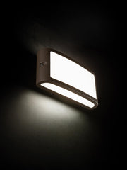 Aluminum Cast Applique with Opal Thermoplastic Diffuser - Warm Light 3000°K - 10W - 840 Lumen - IP54 Graphite