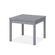 Concrete gray dining table with book opening in melamine wood cm 90x90 - 180