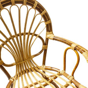 Rattan sole armchair with cushion cm 62 x 65 x h44 - 62-90