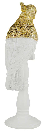 White parrot on pedestal tn-1915 cm17,5x13h41,5