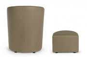 Leatherette armchair with removable pouf Tortora RITA 64,5x 59,5x h78 cm
